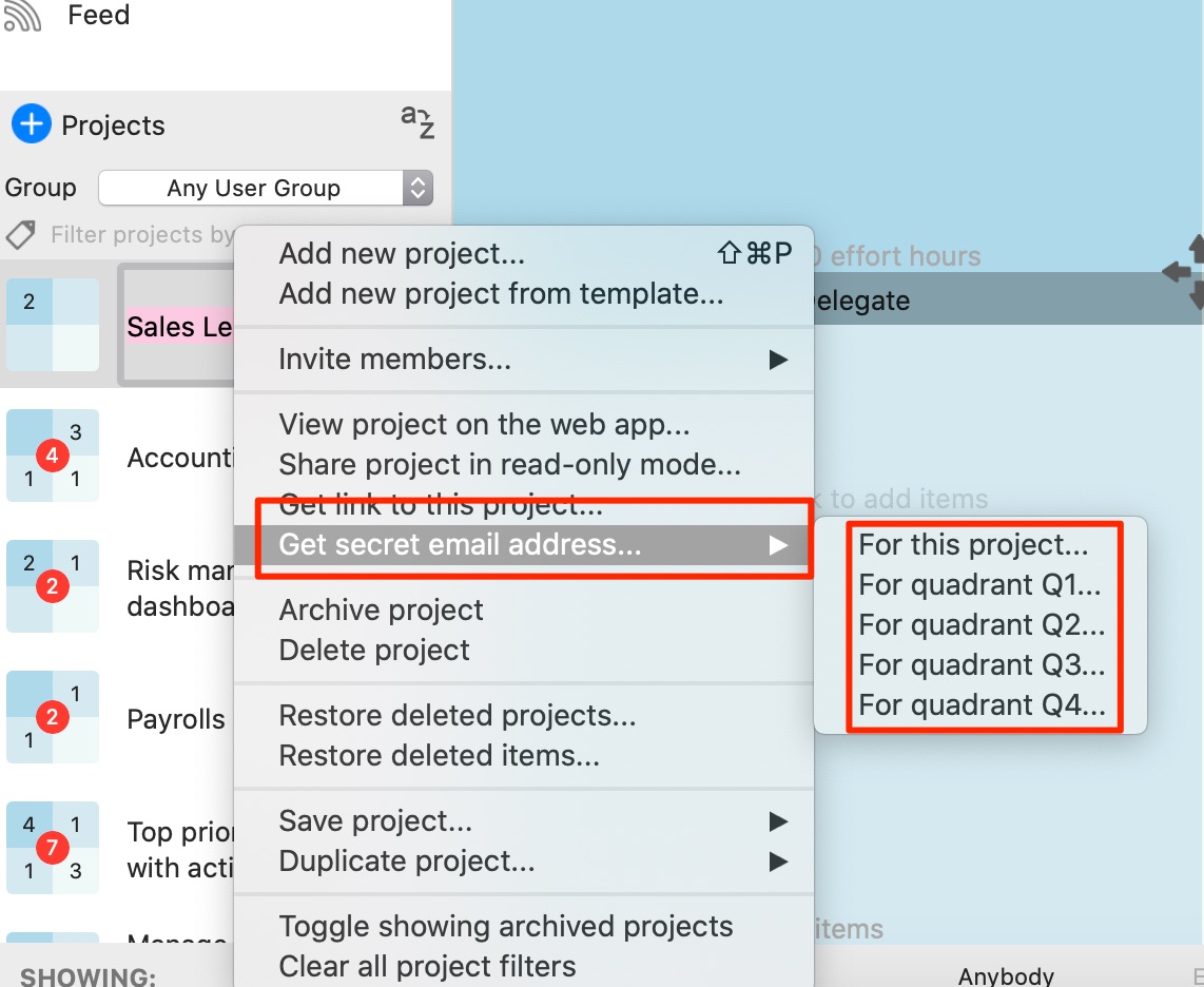 Sync Priority Matrix with gmail on mac